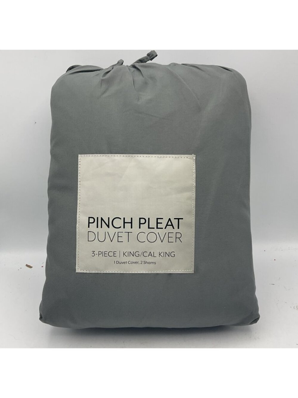 Swift Home Pinch Pleat King/ Cal King  Duvet Cover 3pc Gray